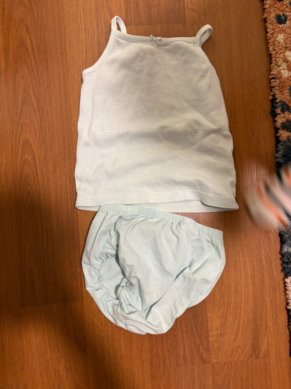 Carter's Mint Green Ribbed Tank & Brief Set